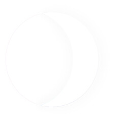 white glowing moon crescent moon with full moon in the background 