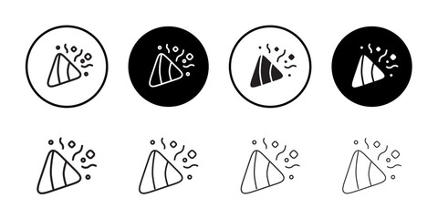 Confetti icon Thin line vector illustration set