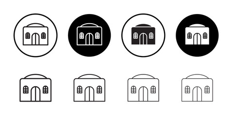 Restaurant icon Thin line vector illustration set
