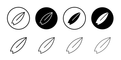 Fototapeta premium Surf board icon Thin line vector illustration set