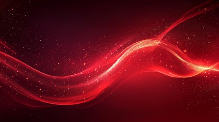 Luxurious red background with smooth curves and soft lighting effects, perfect for high-end branding
