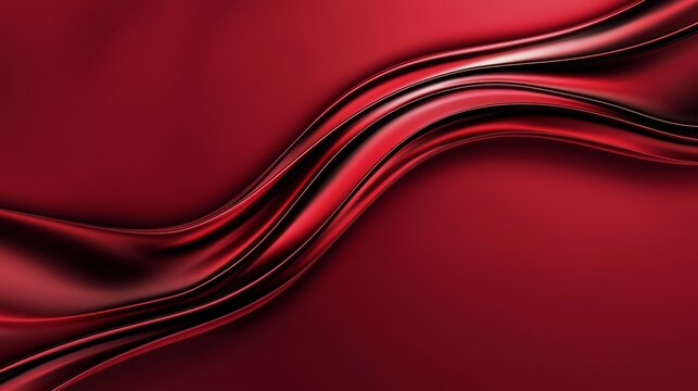 Luxurious red background with smooth curves and subtle metallic accents, exuding sophistication and elegance