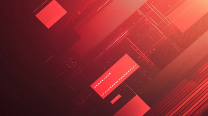 Naklejka premium Minimalist red background with subtle geometric patterns and lighting effects, ideal for a high-end business presentation