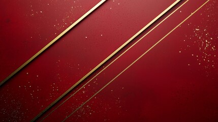 Minimalist red background with subtle gold details and geometric lines, evoking a professional and modern aesthetic
