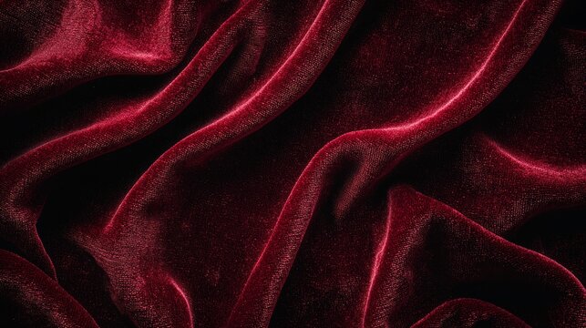 Rich red velvet texture with soft lighting effects, exuding warmth and sophistication