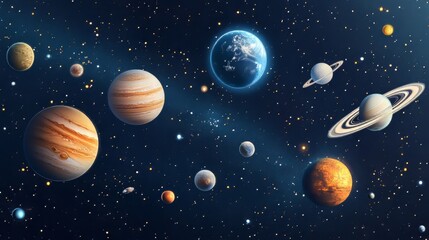 Space background design banner. space background. Ultra realistic. Photorealistic