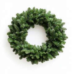 Christmas wreath isolated on white background 