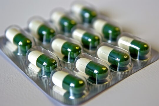 green and white pill pack for depression and mental health