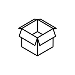 box icon Flat symbol set outline