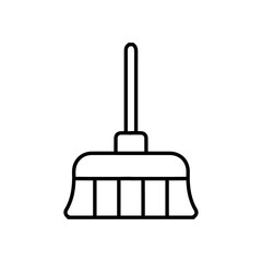 broom icon Flat symbol set outline