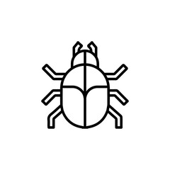 bug icon Flat symbol set outline