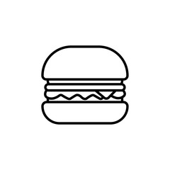 burger icon Flat symbol set outline