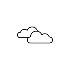 cloud icon Flat symbol set outline