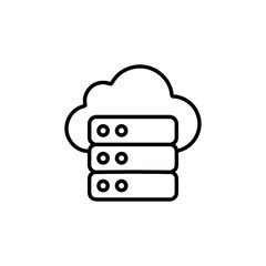 cloud icon Flat symbol set outline