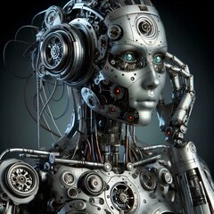 Fototapeta premium cybernetic female figure 3