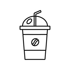 coffee icon Flat symbol set outline