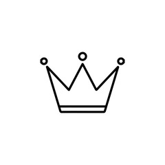 crown icon Flat symbol set outline
