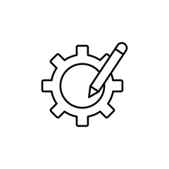 customize setting icon Flat symbol set outline