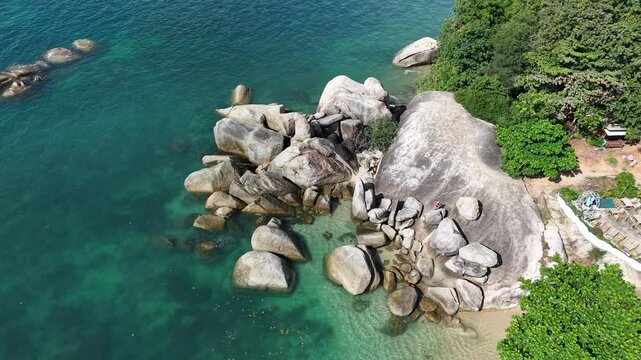 Grandfather and Grandmother Rocks, Hin Ta Hin Yai, in koh Samui island, Thailand