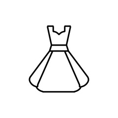 dress icon Flat symbol set outline