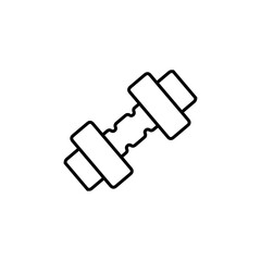 dumbbell icon Flat symbol set outline