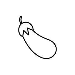 eggplant icon Flat symbol set outline
