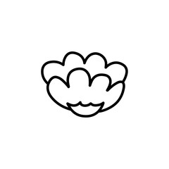 flower icon Flat symbol set outline