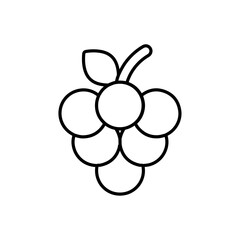 grape icon Flat symbol set outline