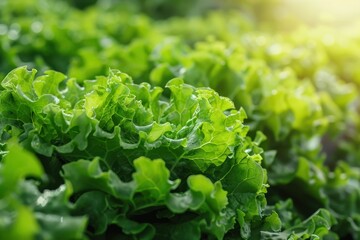 Green salad in the greenhouse eco friendly industry online ad