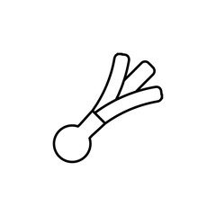 green onion icon Flat symbol set outline