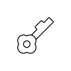 key icon Flat symbol set outline