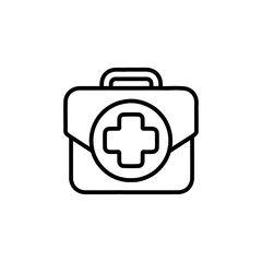 med kit icon Flat symbol set outline