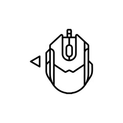 mouse direction left icon Flat symbol set outline