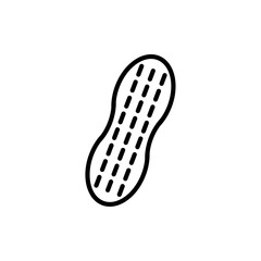 peanut icon Flat symbol set outline