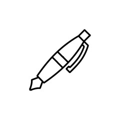 pen icon Flat symbol set outline