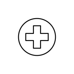 plus icon Flat symbol set outline