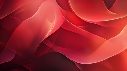 A rich red background with soft, abstract shapes and subtle light reflections