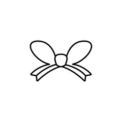 ribbon bow icon Flat symbol set outline