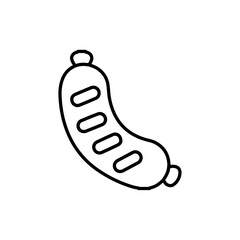 sausage icon Flat symbol set outline