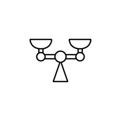 scale icon Flat symbol set outline