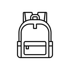 school bag icon Flat symbol set outline