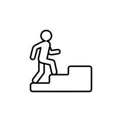 stairs icon Flat symbol set outline