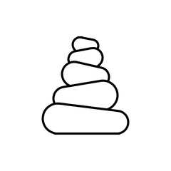 stone icon Flat symbol set outline