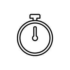 stop watch icon Flat symbol set outline