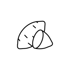 sweet potato icon Flat symbol set outline