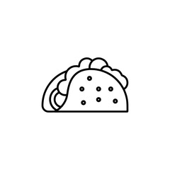 taco icon Flat symbol set outline