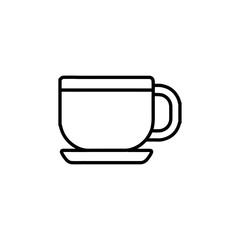 tea icon Flat symbol set outline