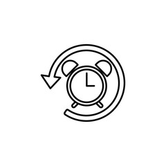 time past icon Flat symbol set outline