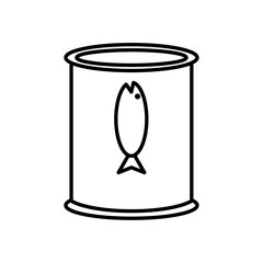 tin can icon Flat symbol set outline