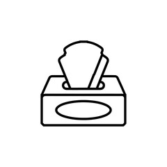 tissue box icon Flat symbol set outline